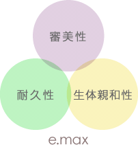 審美性 耐久性 生体親和性 e.max