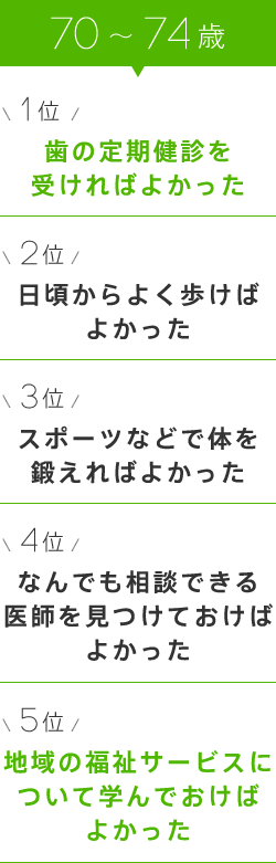 70〜74歳